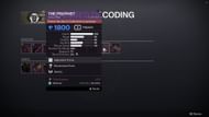 The Prophet Focused Decoding inventory (Image via Bungie)